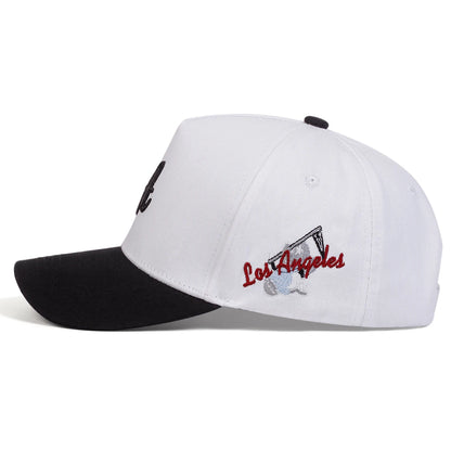 Unisex „A Letter Side Los Angeles“ siuvinėtos beisbolo kepurės, pavasario ir rudens lauko reguliuojamos kasdieninės kepurės, apsauginės nuo saulės kepurės, sportinės kepurės