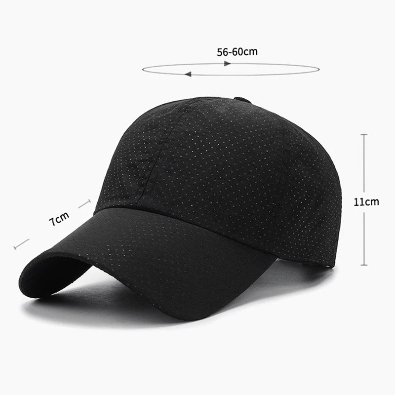 Mesh Quick Dry Cap Men Running Sports Baseball Cap Women Golf Tennis Cap Outdoor Jogging Breathable Sun Hat