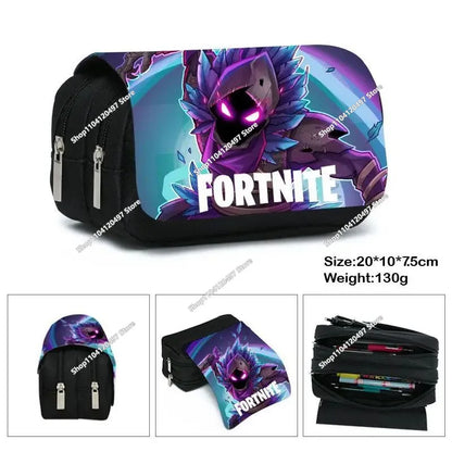 3-teiliges Set Fortnite-Gaming-Rucksack, Anime-Cartoon, große Kapazität, Schultaschen für Schüler, Federmäppchen, Kawaii-Lunchbag, Geburtstagsgeschenke