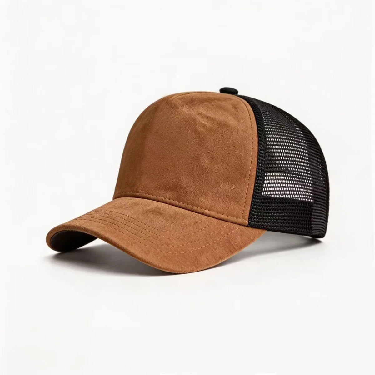 Vasaros tinklinė beisbolo kepurė moterims ir vyrams, vienspalvė suede kepurė su emblema, „snapback“ stiliaus kepurė, kasdienė, kvėpuojanti, unisex, gatvės stiliaus, hip-hopo ir „trucker“ stiliaus kepurės