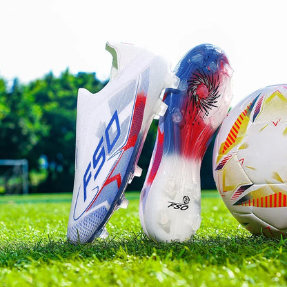 Nouvelles chaussures de football pour hommes, crampons de haute qualité, bottes de football pour terrain en herbe, idéales pour les matchs en extérieur, baskets légères mi-hautes, très vendues, antidérapantes, pour l'e