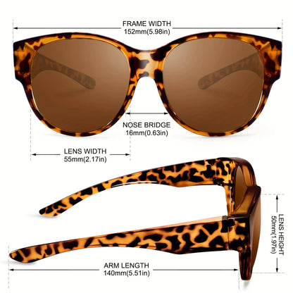 Polarized Sunglasses Fit Over Glasses, Sunglasses for Women to Go Over Glasses Lightweight-SG0179