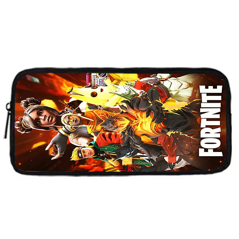 Mochilas Infantis de Design Gaming F-FortniteS com Lancheira e Estojo, Mochilas Escolares de Grande Capacidade para Meninos e Meninas, Melhor Presente