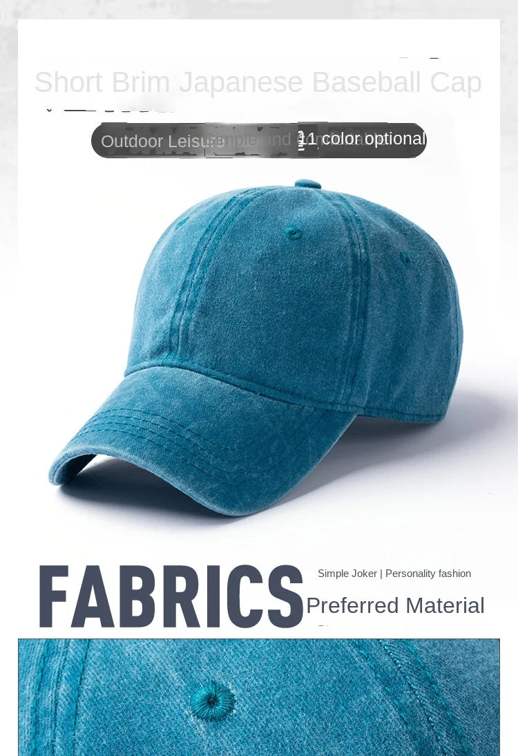 Men Women 53-56cm 56-59cm 60-63cm Vintage Unstructured Baseball Cap Washed Cotton Adjustable Cap for Big/ Small Head and Kids