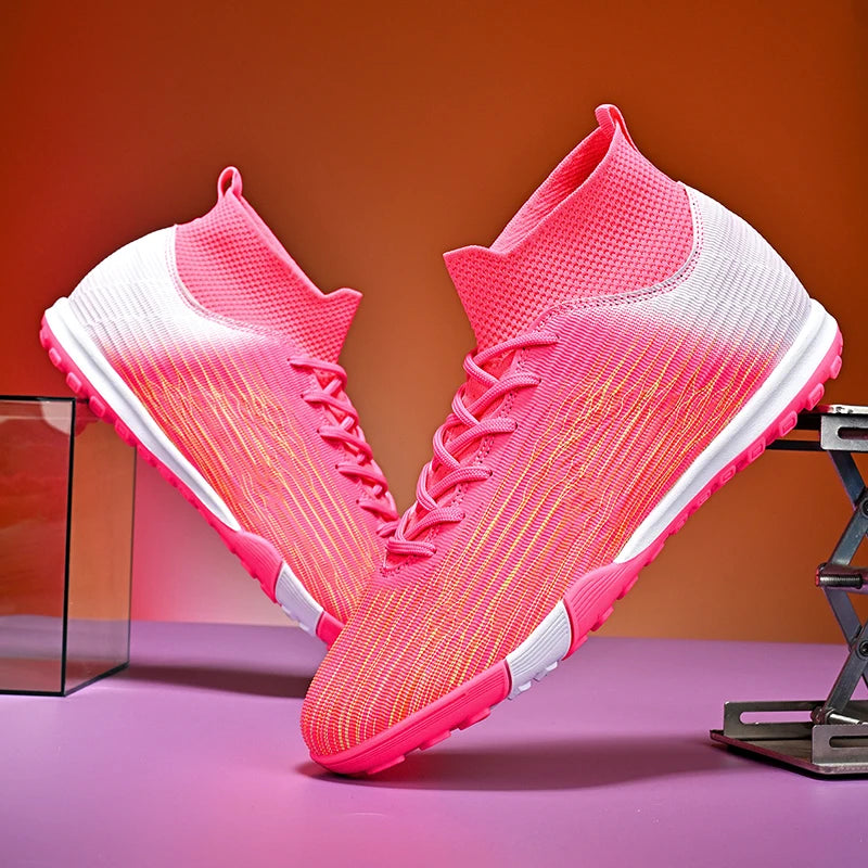 Nouvelles chaussures de football professionnelles pour hommes, chaussures de football antidérapantes, unisexes, respirantes, chaussures de futsal, nouvelles chaussures à crampons, livraison directe, ultralégères