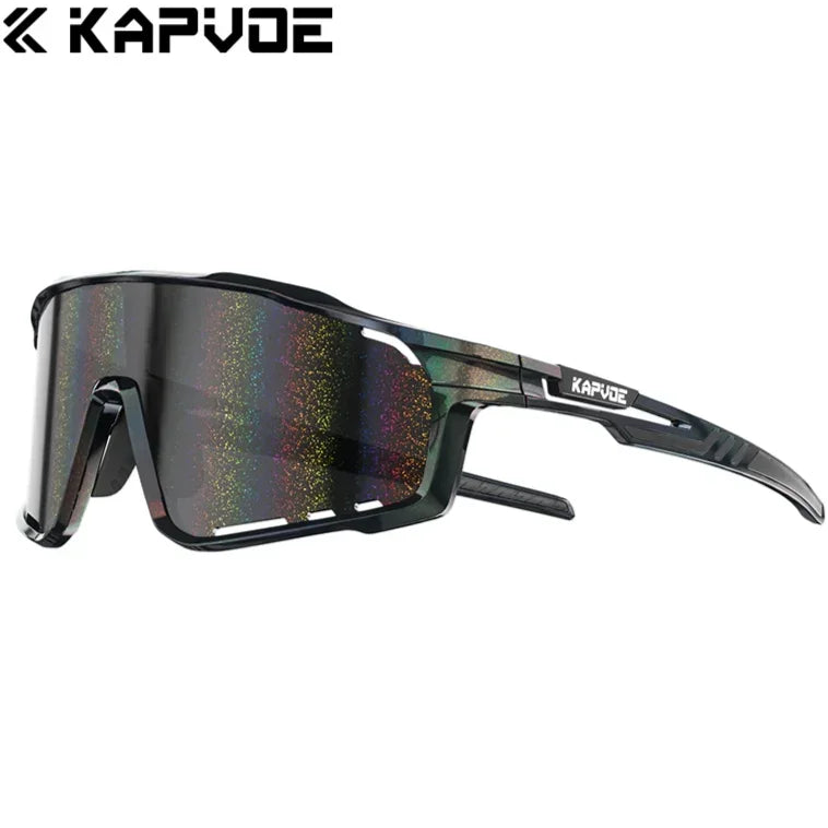 Kapvoe Fashion solbriller til mænd – seje cykelbriller til MTB, cykling, skøjteløb, UV400, fiskeri – briller til mænd og kvinder – cykelbriller