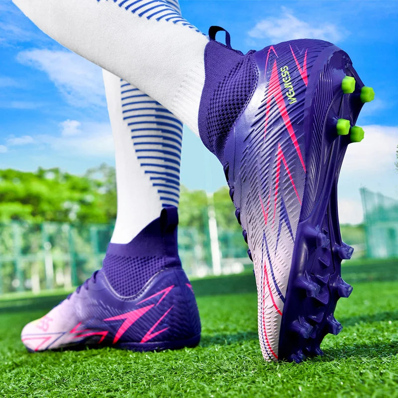 Bottes de Football professionnelles pour hommes, chaussures de Football pour adultes, baskets de sport de plein air, crampons de Football ultralégers, entraînement