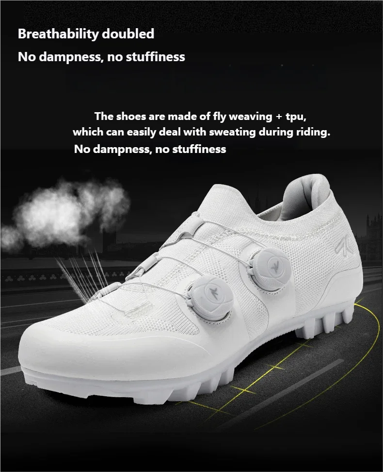 Men's MTB Cycling Shoes New Women's Pink Self-Locking Cleats Speed Road Bicycle Shoes Flat Trail Racing SPD Mountain Bike Sneakers