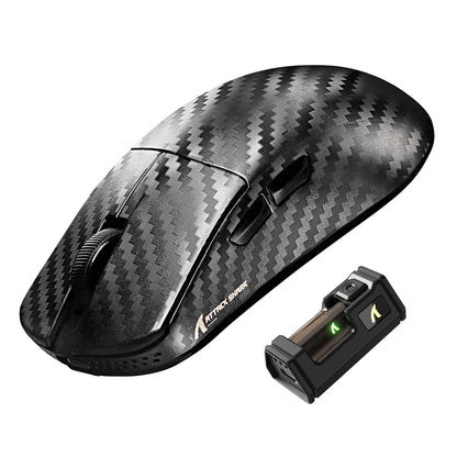 Ratón gaming inalámbrico ATTACK SHARK R11 ULTRA de fibra de carbono, 8000Hz, PAW3950MAX, 42000DPI, ultraligero de 49g, 20000FPS, Nordic 52840