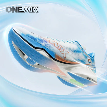ONEMIX Nylon Carbon Board Marathon Running Racing Shoes, Professional Stable Support, Shock Relief, Ultra-light Rebound Sneakers