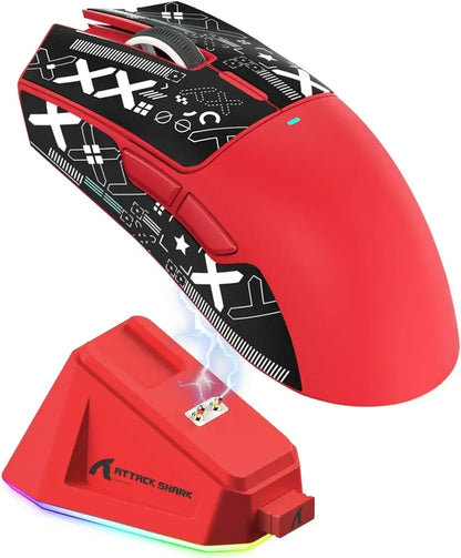 Original Brand ATTACK SHARK X11 Wireless Gaming Mouse Charging Dock PixArt PAW3311 Gaming Sensor, Origin BT/2.4G Wireless/Wired