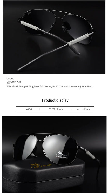 Cook polarizer color-changing sunglasses male driver fishing sunglasses day and night driving special glasses tide
