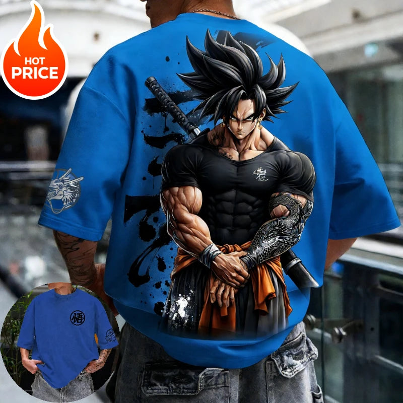 Son Goku Gym Dragon Ball Super Saiyan Harajuku Men Summer Cotton T-Shirt Top Loose Women Streetwear Casual Short Sleeve Tee
