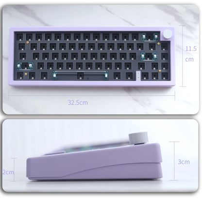 Kit tastiera meccanica personalizzata GMK67 65% Gasket Bluetooth 2.4G wireless hot-swappable con retroilluminazione RGB