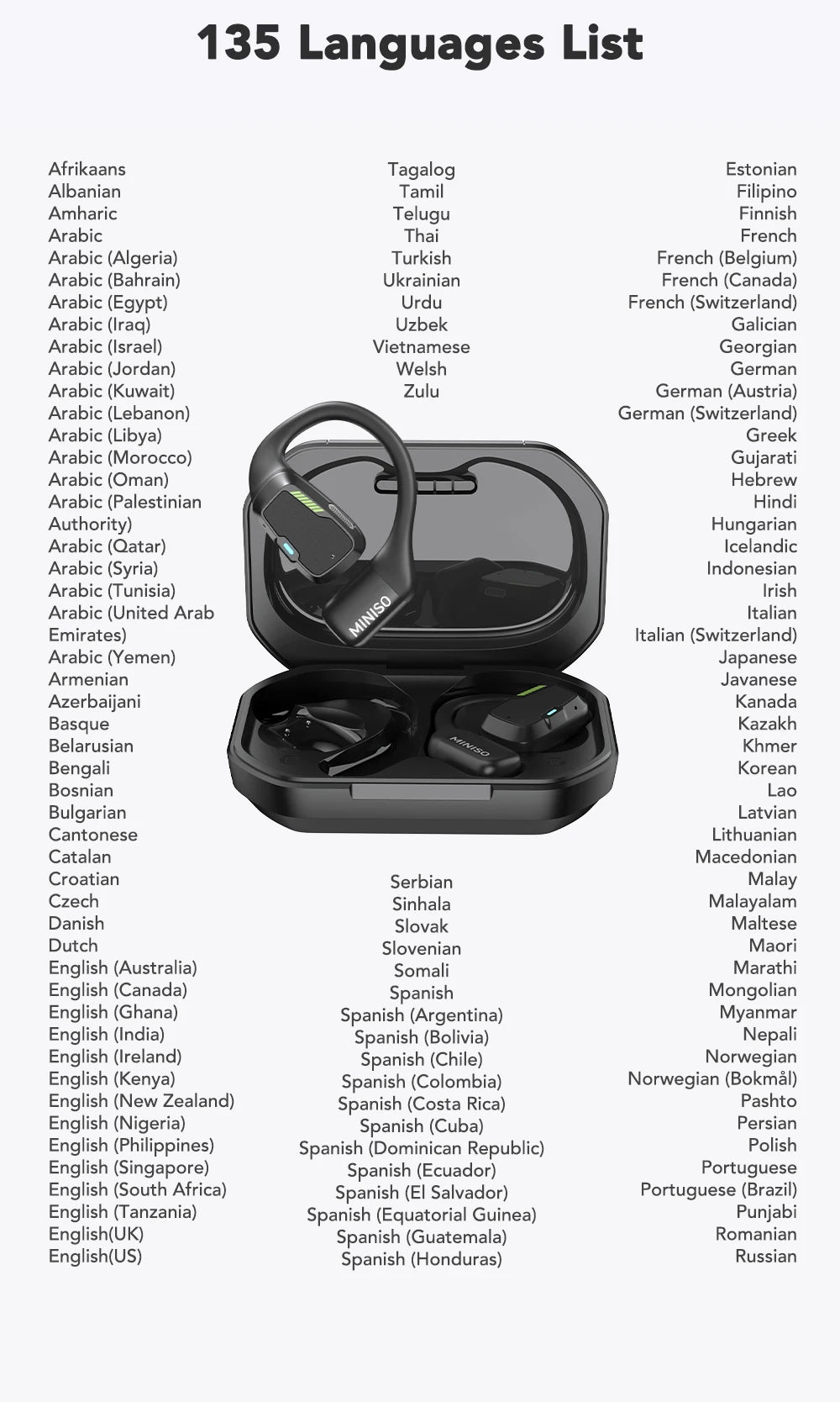 AI MINISO M98 Wireless Headphones OWS Sports Bluetooth Earphones Gaming Headset AI Translator Earbuds APP LCD Touch Screen IPX5