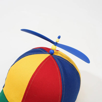 Cappellino da baseball alla moda con motivo a libellula e bambù, in stile primaverile e autunnale, con effetto color-block e visiera a elica – Cappellino da esterno per la protezione dal sole