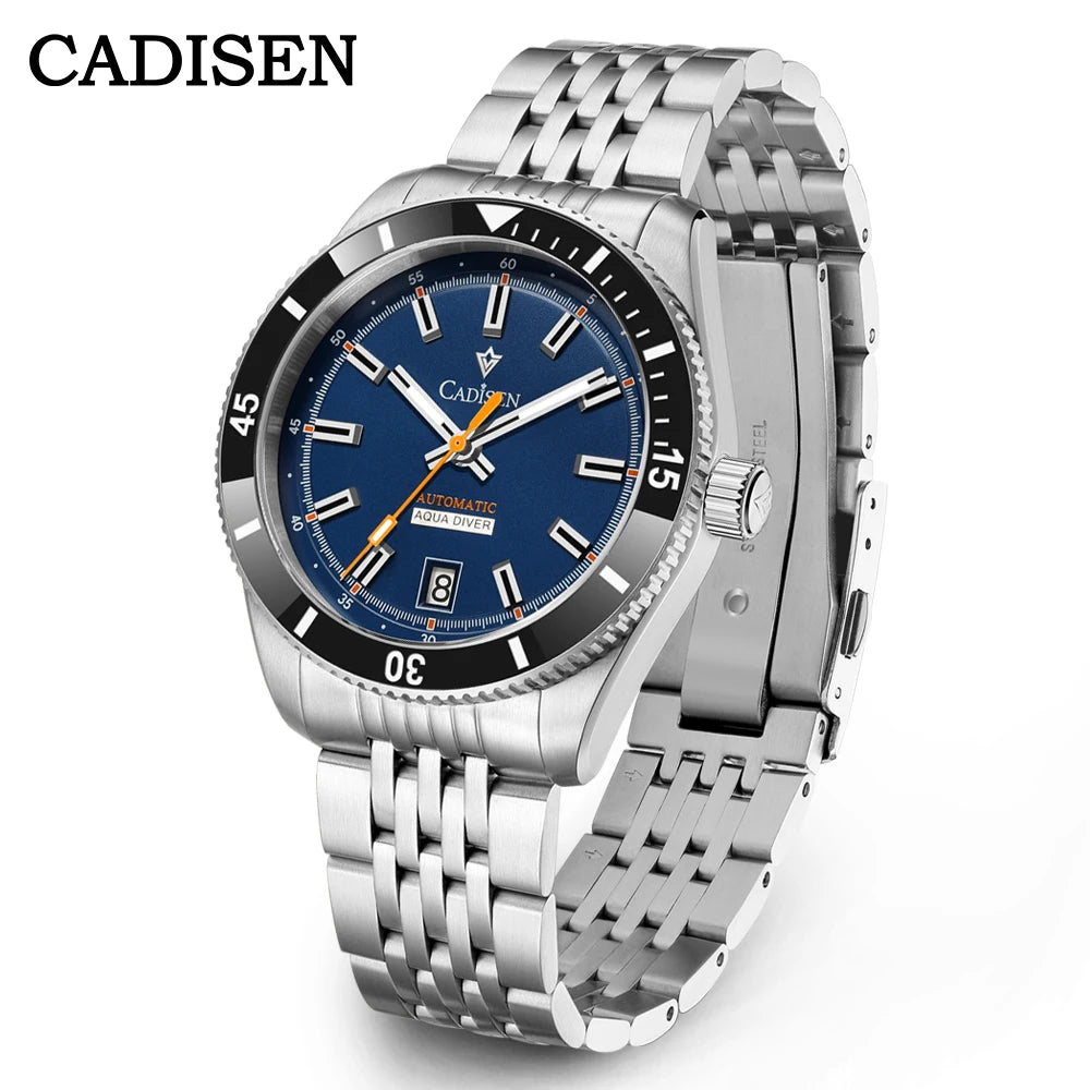 NEW 2025 CADISEN Men's Watches Mechanical Wristwatch For Men Automatic Watch Japan 8215 Ceramic Bezel 10Bar Waterproof Clock
