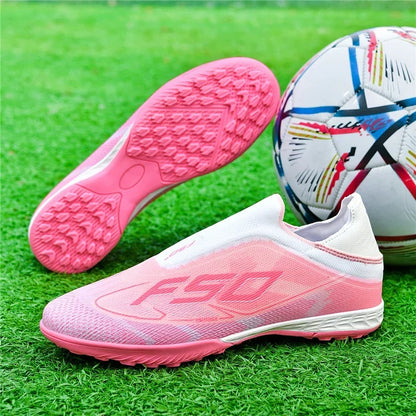 Nouvelles chaussures de football pour hommes, chaussures de sport à cheville haute, respirantes, pour futsal, antidérapantes, ultra-légères, chaussures de football de haute qualité pour matchs en extérieur.