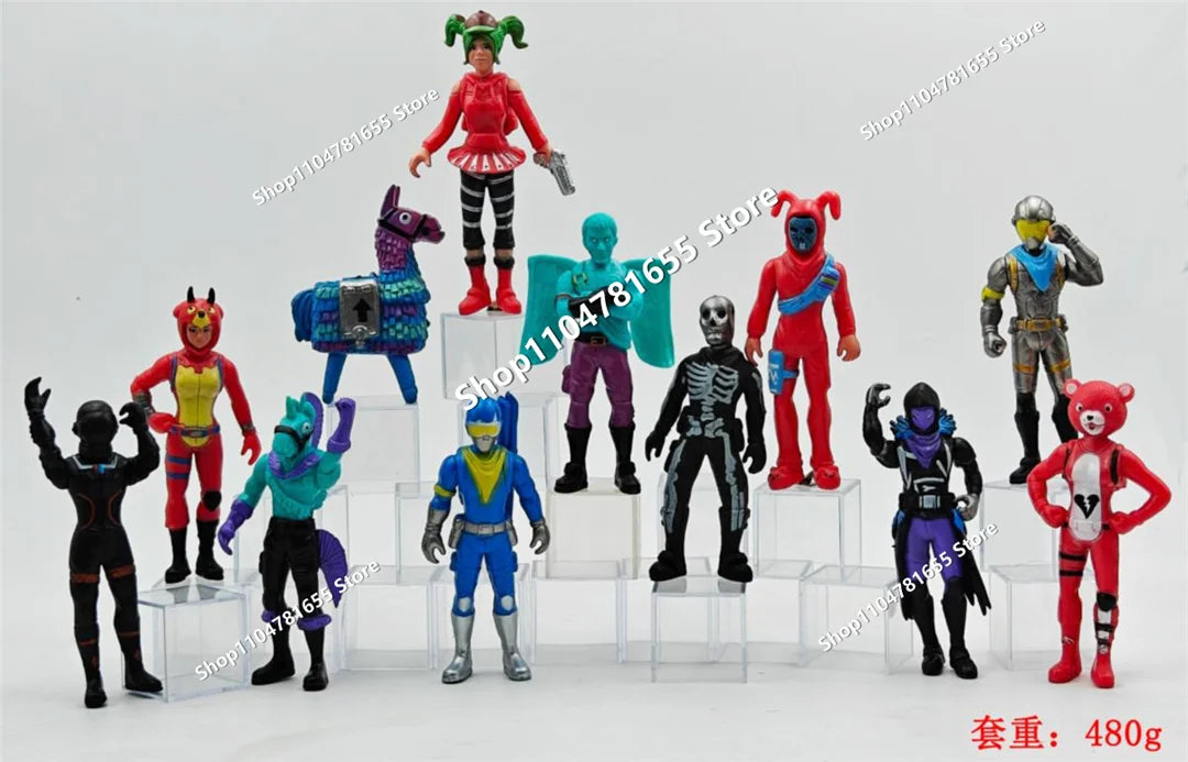 Set da 8 pezzi 10cm Fortnite Giocattoli Action Figure Modello Game Battle Royale Bambola Giocattolo Cool per Bambini e Ragazzi Regalo Divertente per Compleanno e Natale