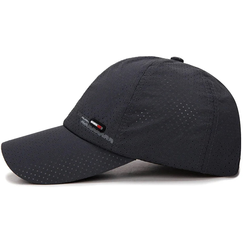 Summer New Breathable Perforated Quick-Drying Hat For Men Fishing Sun Protection Baseball Cap Cycling Travel Sports Hat