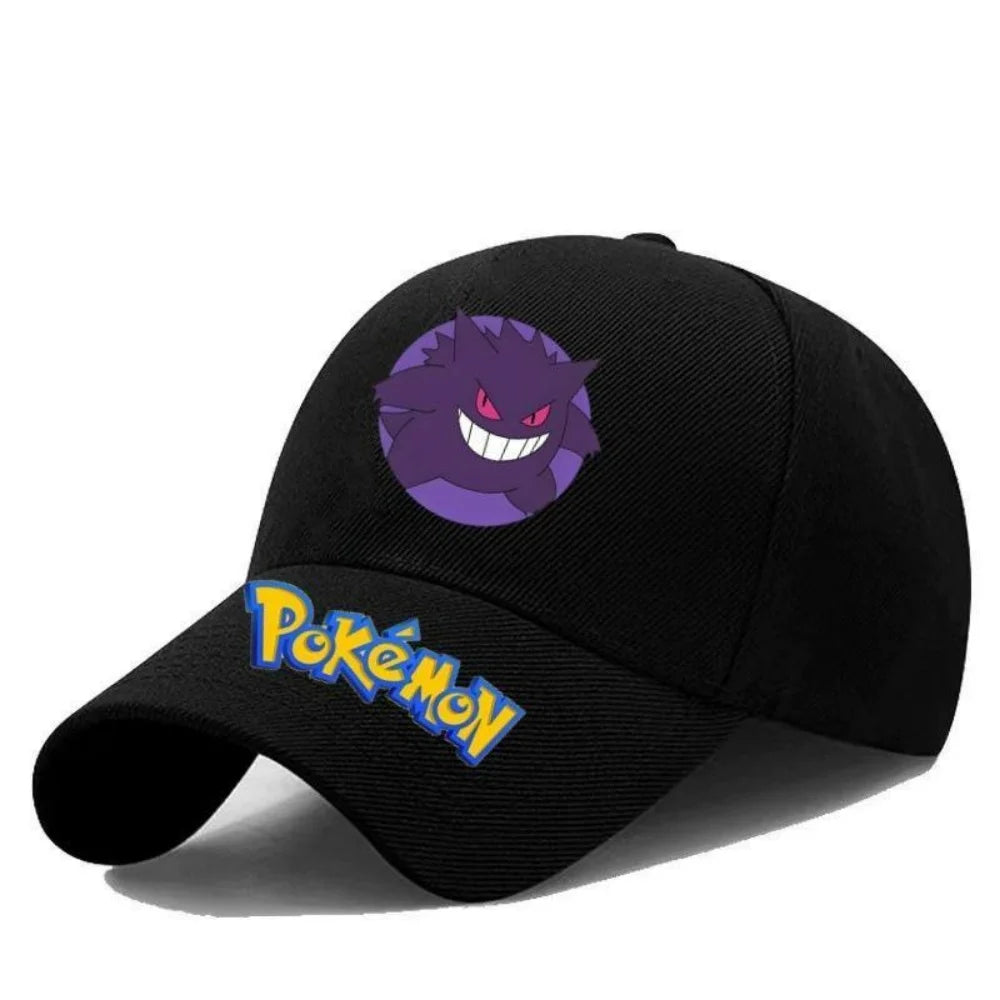 Gengar Pikachu Pokemon Printed Duckbill Hat Adjustable Baseball Cap for Anime Fans Cosplay Lovers Travel Sports Casual Wear