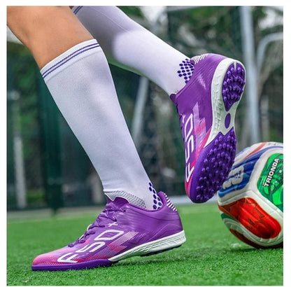 Nouvelles chaussures de football pour hommes, chaussures d'entraînement, baskets professionnelles, chaussures de match sur gazon, chaussures de football antidérapantes pour l'extérieur, chaussures de sport ultralégères,