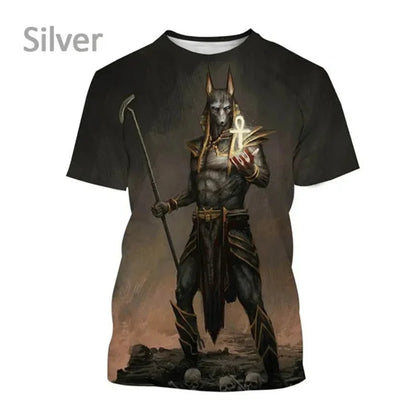Grim Reaper Anubis Tee Shirts 3D Printed Ancient Egyptian God T Shirt Eye of Egypt Pharaoh Fashion Harajuku Short Sleeve T-shirt
