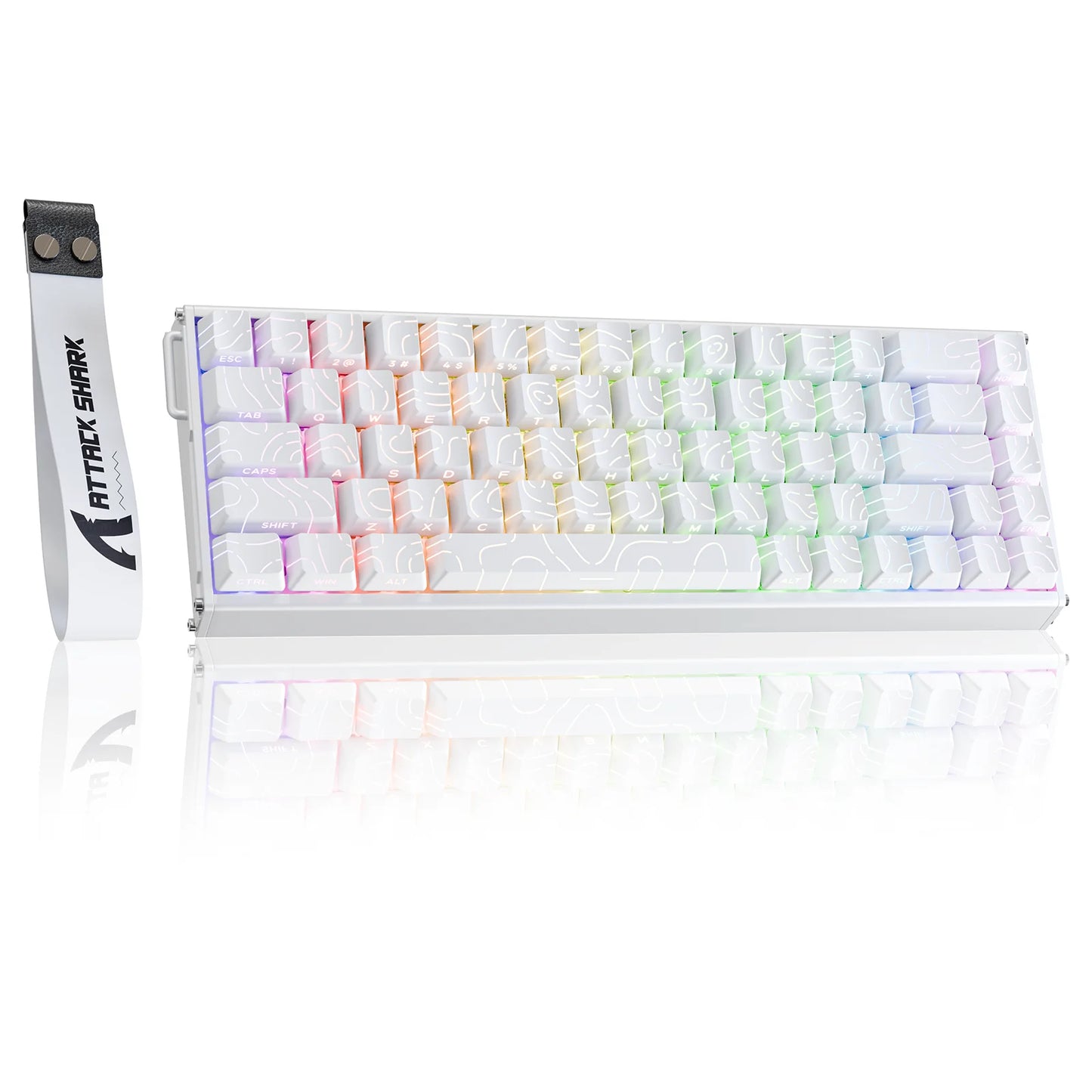 Teclado de aluminio ATTACK SHARK X68MAX HE Rapid Trigger con interruptores magnéticos 60% con cable, teclado magnético 8KHz con precisión RT de 0.005mm