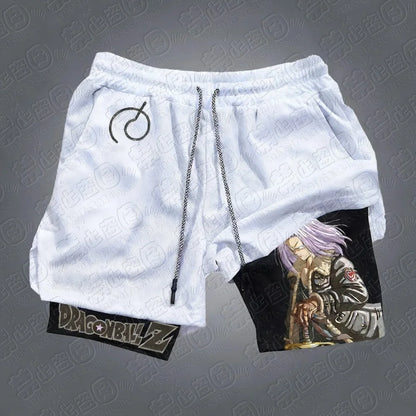 Dragon Ball Anime Printed Shorts Man Summer 2026 Sports Quick-drying Women's Breathable Casual Two-in-one Sports Running Pants