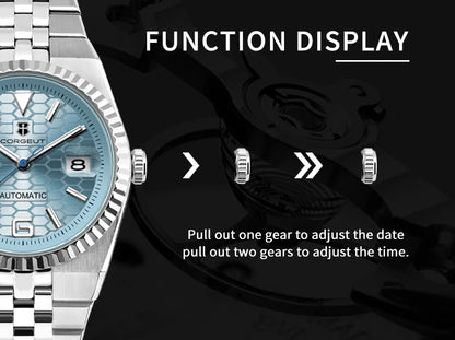 Custom Pilot Watch NH35 Automatic Mechanical Men's Watch Sapphire Crystal Luminous 100M Water Resistant Cushion Case Dive Watch