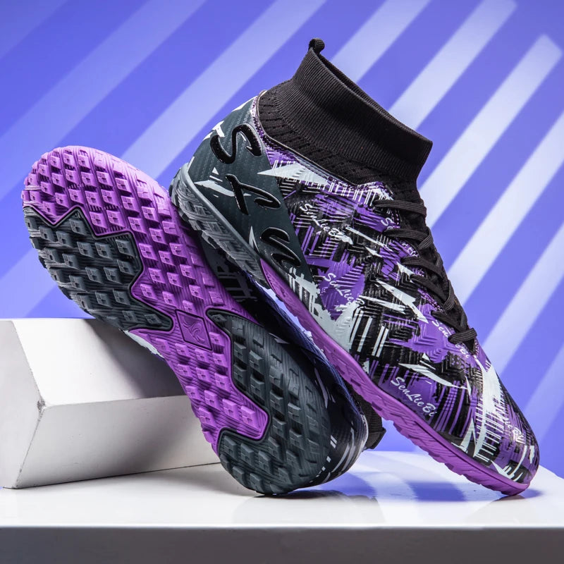 Chaussures de football montantes pour hommes, crampons professionnels pour terrain de football, baskets athlétiques pour adolescents, entraînement de football 2026