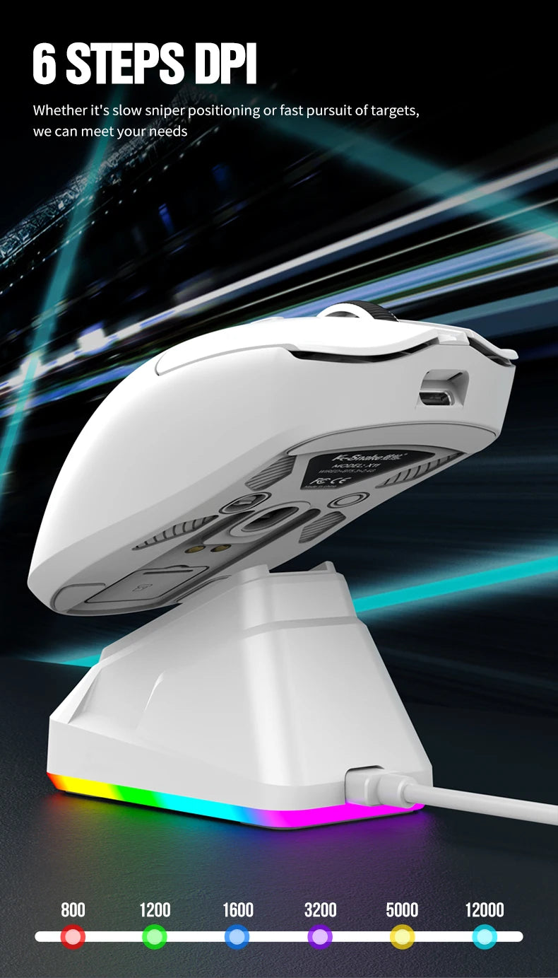 K-Snake X11 Bluetooth wireless mouse three-mode e-sports PAW3311 laptop desktop office game RGB magnetic charging