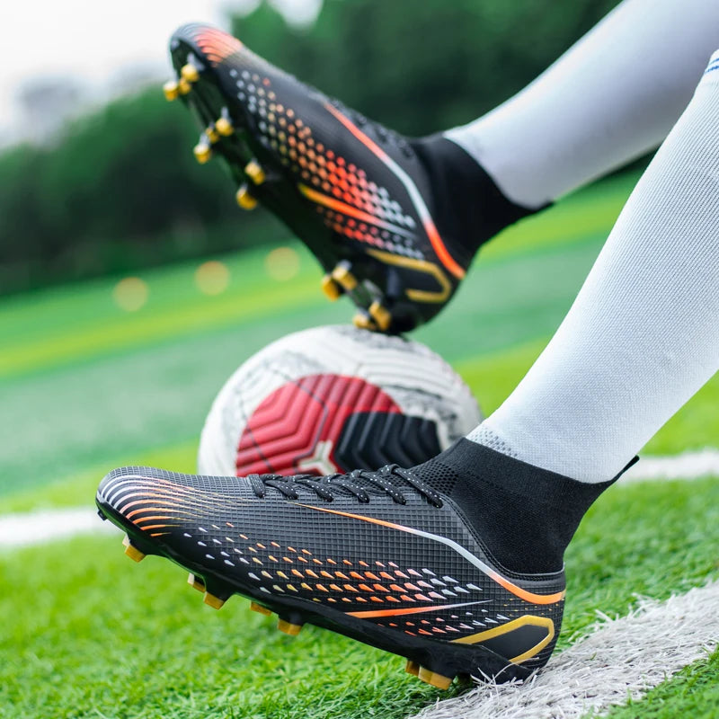 Men’s Outdoor Football Boots Professional Training Soccer Shoes Soccer Cleats Turf Futsal Match Grass Unisex Non-Slip Breathable