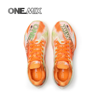 ONEMIX Nylon Carbon Board Marathon Running Racing Shoes, Professional Stable Support, Shock Relief, Ultra-light Rebound Sneakers