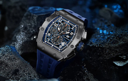 Relógio TSAR BOMBA New TB8204 para Homem, Quartzo Japonês, Cronógrafo, 50M à Prova de Água, Estilo Desportivo, Relógio de Pulso Masculino de Luxo, Presente para Homem