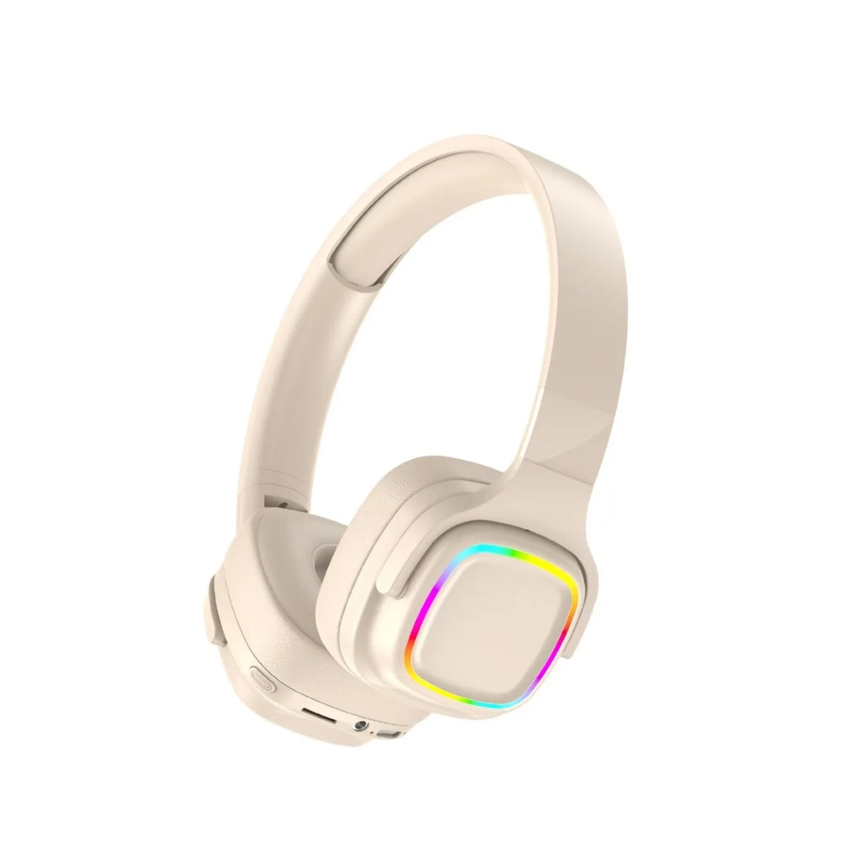 Casque audio supra-auriculaire avec éclairage RGB, Bluetooth 5.3, bandeau réglable, réduction du bruit pour les appels, compatible avec carte TF, idéal pour les jeux, la musique et les voyages.