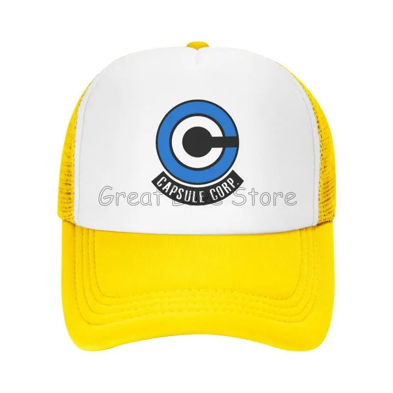 Capsule Corp Κασκέτα μπέιζμπολ με πλέγμα Unisex Καπέλο Trucker Hip-Hop Καπέλο Anime DBZ Dad Hat Ρυθμιζόμενο καπέλο αγώνων Καλοκαιρινά καπέλα Trucker Snapback