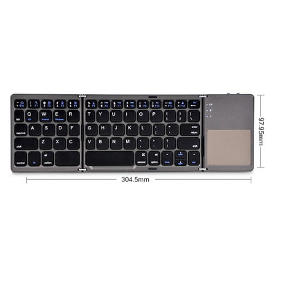 Wireless Folding Keyboard Bluetooth Keyboard With Touchpad For Windows, Android, IOS, Phone, Multi-Function Button Mini Keyboard