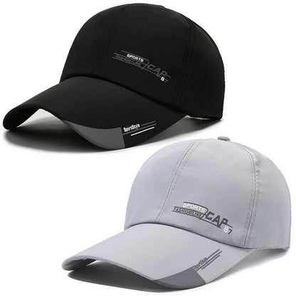 2Pcs/Set Outdoor Men's Baseball Cap Simple Letter Jacquard Duckbill Cap Street Sports Sun Protection Baseball Cap For Unisex
