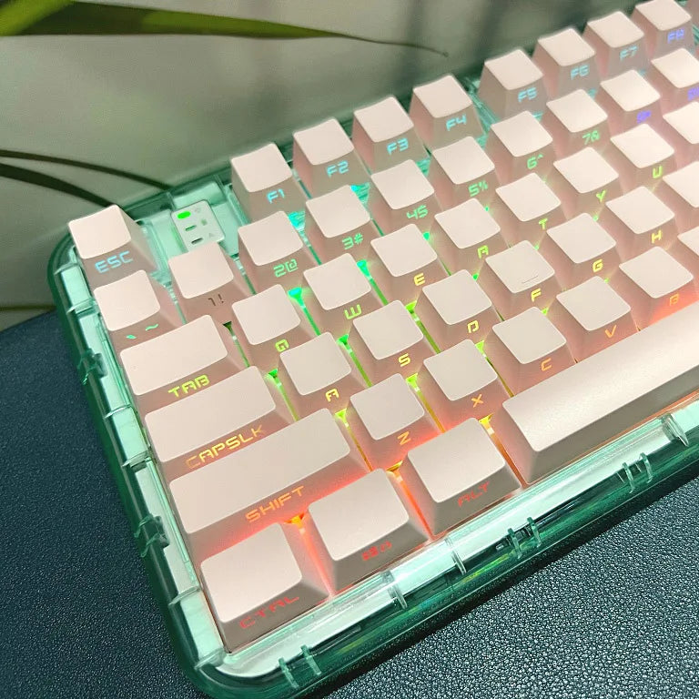 131 Tasten seitlich gravierte, hintergrundbeleuchtete Keycaps für mechanische Tastaturen mit Cherry MX Switches, OEM-Profil, ABS-Keycaps, individuelle Tastenkappen für DIY