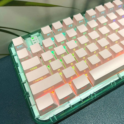 131 Tasten seitlich gravierte, hintergrundbeleuchtete Keycaps für mechanische Tastaturen mit Cherry MX Switches, OEM-Profil, ABS-Keycaps, individuelle Tastenkappen für DIY