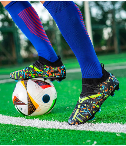 Ghete de fotbal profesionale pentru bărbați, din plasă respirabilă, crampoane antiderapante, sneakers rapizi la modă pentru gazon artificial, pantofi de fotbal pentru bărbați