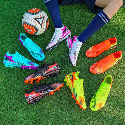 Chaussures de Football professionnelles à fond FG pour hommes, chaussures d'entraînement confortables et durables pour adultes, chaussures de Football à lacets pour adolescents