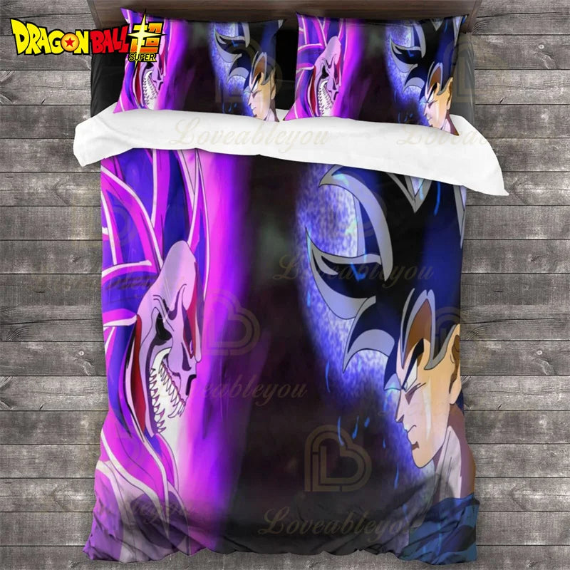 Dragon Ball Z Guko Kids Bedding Set Single King Size Duvet Cover with Quilt And Pillowcase Double Bed Linen for Bedroom Decor