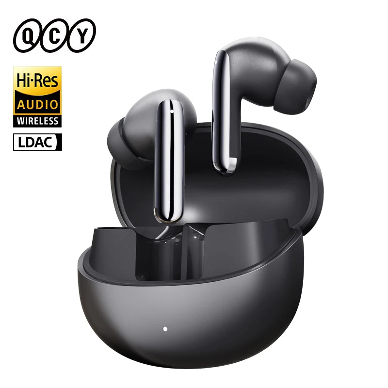 QCY MeloBuds Pro Adaptive Hybrid Active Noise Cancelling Wireless Earbuds – 46dB ANC, Bluetooth 5.3, LDAC Hi-Res Audio, 34H Playtime