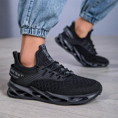Rosa fritidssneakers för damer och herrar Blade-skor storlek 46 Lätta, andningsbara löparskor för herrar Sportiga sneakers i mesh