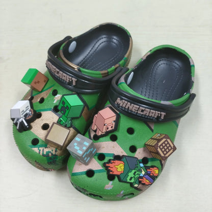 Minecraft 3D World Anime Game Comfortable Lightweight Eva Hole Clogs Sandals Summer Slippers For Adult Home Beach Non Slip Gift