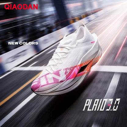 QIAODAN Feiying Plaid 3 férfi futócipő szénszálas talppal, maratoni versenycipő, könnyű, lélegző cipő QDB023262290