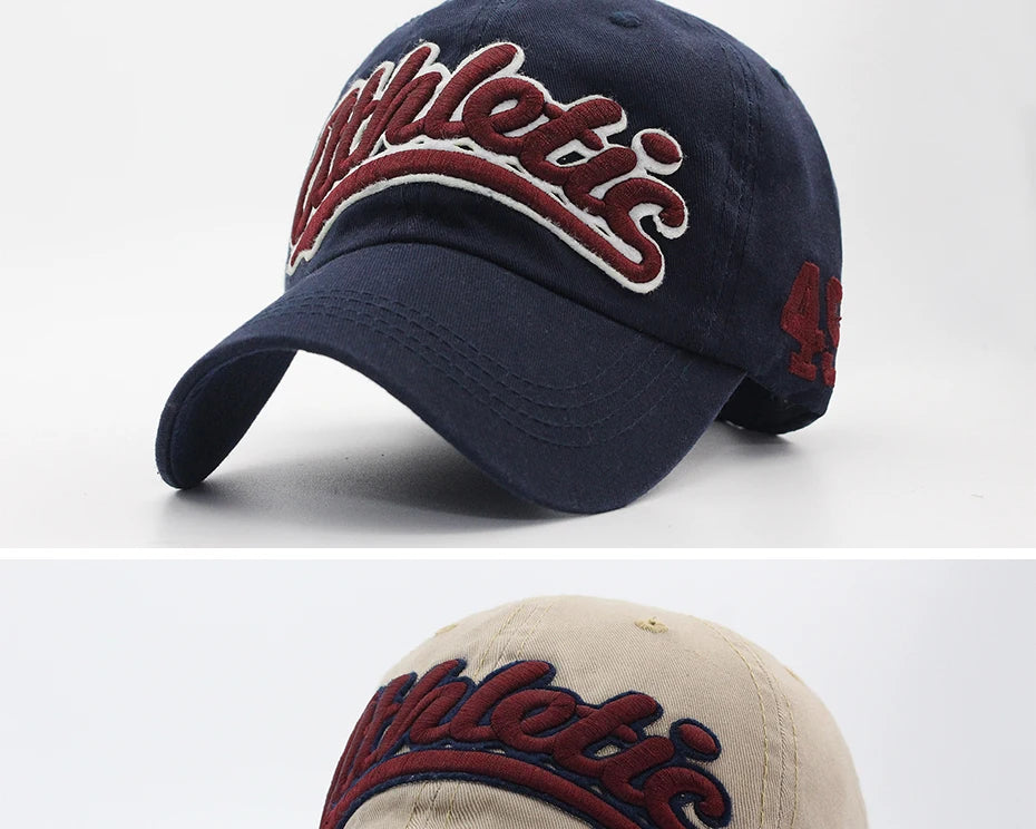 Big Letter Embroidery Baseball Cap Men Summer Casual Women Fashion Snapback Cotton Caps Visor Hip Hop Hat Autumn Adjustable