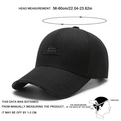 Czapki baseballowe z haftem ARCHIVE DISTANCE, unisex, wiosna/jesień, na świeżym powietrzu, regulowane, czapki codzienne, czapki chroniące przed słońcem, czapki sportowe